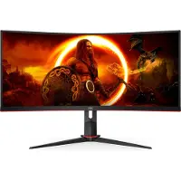 AOC G2 CU34G2XP/BK buet gamingskjerm 34 VA, svart/rød