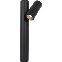 QAZQA Stående utendørslampe svart 50 cm justerbar - Duo