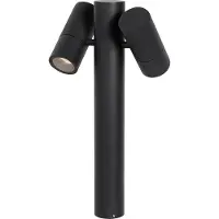 QAZQA Stående utelampe sort 50 cm 2-lys justerbar - Duo
