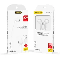 Dudao X3C kablede USB-C-hodetelefoner med innvendige ører - hvit