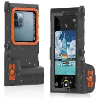 Mtp Products Universell vanntett dykkerveske med kamerafjernkontroll - 4.7-6.9 - oransje / svart