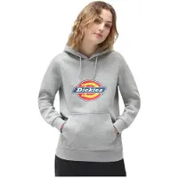 Dickies Hettegenser - Ikon Logo - Grå Melert - - M - Medium - Hettegenser