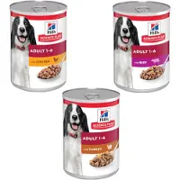Hill's Pet Nutrition Adult - Kylling, Kalkun, Storfe (12 x 370 g)