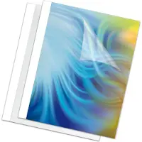 Fellowes - 1.5 mm - A4 (210 x 297 mm) - 8 ark - 150 mikroner - hvit - 220 g/m² - 100 stk termobindeperm - for Helios 30, Helios 60