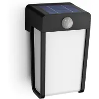 Philips LED-solcellelampe Shroud, svart/opal, sensor