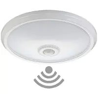 EDM Påfør Overflate Led Med Sensor Og Nødlys 6400k 16w 1100 Lumens