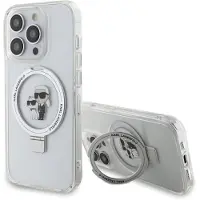 Karl Lagerfeld KLHMP15LHMRSKCH iPhone 15 Pro 6,1" hvit hardcase Ringstativ Karl&Choupette MagSafe