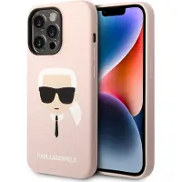 Karl Lagerfeld KLHMP14XSLKHLP iPhone 14 Pro Max Hardcase Light Pink Karl's Head MagSafe