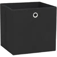 vidaXL Oppbevaringsbokser 4 stk uvevd stoff 28x28x28 cm svart