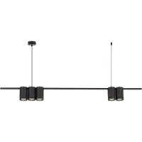 Eko-Light Hengelampe Genesis, aluminium, svart, 5 x GU10, lengde 100 cm