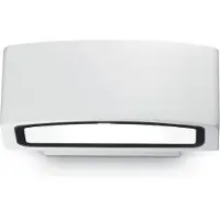 Ideal Lux utendørs vegglampe Andromeda, hvit, bredde 22 cm, aluminium