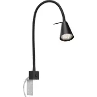 Briloner Vegglampe Tuso, svart, montering ved sengen, metall