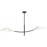 Emibig Taklampe Lotus, svart/hvit/gull, 2 lyskilder