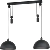 Eglo Winkworth pendellampe, svart, lengde 118 cm, metall, 2 lyskilder.