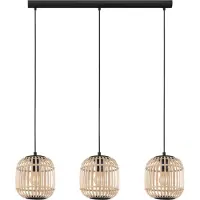 Eglo BORDESLEY long table pendant black/wood