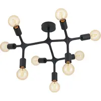 Eglo Taklampe Bocadella 1 i svart, 9 lyskilder