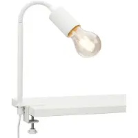 Briloner Klemmelampe Krampo Retro, med fleksibel arm, hvit