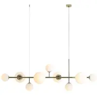 Aldex Hengelampe Dione, opal/gull, 9 lyskilder