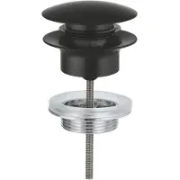 GROHE Push-Open bundventil plast mat sort