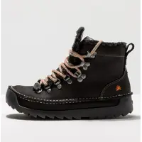 Art unisex. 106151101003_001 Leather ankle boots 0615 Pleasant Black/ Skyline (36), Flat, 1 to 3 cm, Laces, Casual