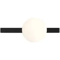 Aldex Vegglampe Garda, svart, metall, glass, 1 lyskilde