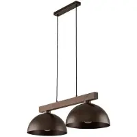 TK Lighting Hengelampe Oslo, brun, 2 lyskilder, 83 cm lang, E27