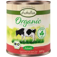 Lukullus økologisk Adult okse med eple (glutenfritt) - 6 x 800 g
