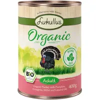 Lukullus økologisk Adult kalkun med squash (glutenfri) - 6 x 400 g