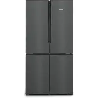 Siemens KF96NAXEA - Kjøleskap/fryser - bunnfryser - bredde: 91 cm - dybde: 73.1 cm - høyde: 183 cm - 605 liter - Klasse E - BlackSteel