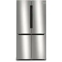 Bosch Serie | 6 KFN96APEA - Kjøleskap/fryser - bunnfryser - bredde: 91 cm - dybde: 73.1 cm - høyde: 183 cm - 605 liter - Klasse E - metallic sølv