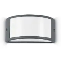 Ideal Lux utendørs vegglampe Rex 1, antrasitt, IP44, E27