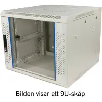 Toten System Z 19 veggskap 6U 600x600 glassdør hvit