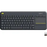Logitech Wireless Touch Keyboard K400 Plus - Tastatur - trådløs - 2.4 GHz - QWERTY - US International - svart