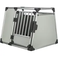 Trixie Transportkasse, aluminium, L–XL: 94 × 75 × 88 cm, sølv/lys