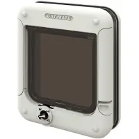 Flamingo Petmate 4 vejs kattelem med drejeknap - Hvid