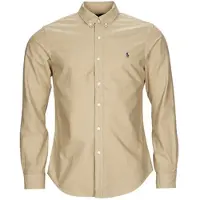 Ralph Lauren for man. 710889739001 Garment-dyed beige Slim Fit oxford shirt (XS), Casual, Cotton, Classic, Long sleeve