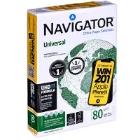 Navigator Universal Fastpack - 110 mikron - hvit - A4 (210 x 297 mm) - 80 g/m² - 2500 ark med vanlig papir