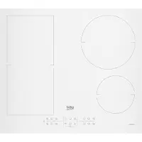 Beko HII64200FMTW, Hvit, Innebygget, 60 cm, Sonebasert induksjon, Glass, 4 zone(s)