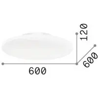Ideal Lux Smarties taklampe, opalt glass, Ø 60 cm