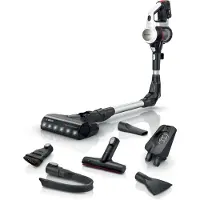 Bosch Unlimited 7 BSS711W - Støvsuger - pinne/håndholdt (2-i-1) - uten pose - uten kabel - hvit - 1 batteri, inkludert lader
