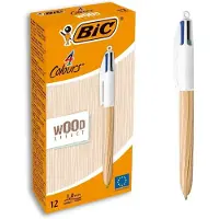 BIC Etui Med 12 Penner 4 Farger Tre