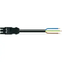 Wago Tilslutningskabel 2m 3G1,5 hun-fri sort