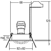 Brumberg innfelt spot Tirrel-S, fatning GU10, matt hvit