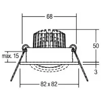 Brumberg LED innfelt spot Tirrel-S, on/off, matt titan