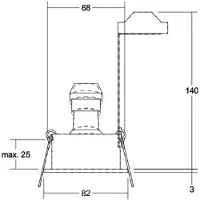 Brumberg Tirrel dyp GU10 innfelt spot, rund, aluminium