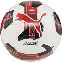 Puma Orbita 6, Rød, Hvit, Med 32-paneler, 69 cm, Unisex, Etylen-vinylacetat (EVA), Polyester, Gummi, Termoplastisk polyuretan (TPU), 1 stykker