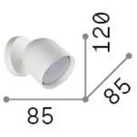 Ideal Lux vegglampe Dodo svart 1 lyskilde metall Ø 8,5 cm