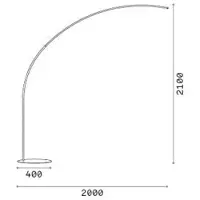 Ideal Lux LED-gulvlampe Comet svart, metall, høyde 210 cm