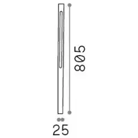 Ideal Lux LED-gatelampe Jedi antrasitt metall Høyde 80,5 cm