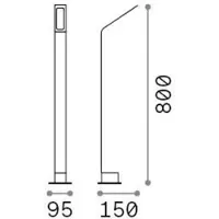 Ideal Lux LED-veilampe svart 3 000 K høyde 80 cm aluminium